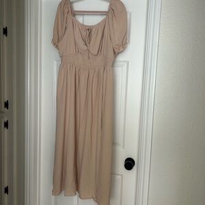 Elegant Beige Women's Dress